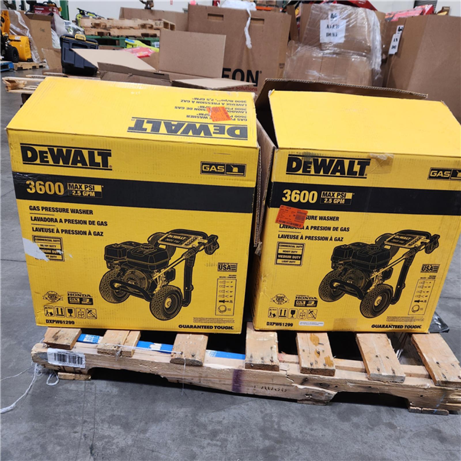 Dallas Location - As-Is DEWALT 3600 PSI 2.5 GPM Gas Pressure Washer(Dxpw61299) Lot Of 2)