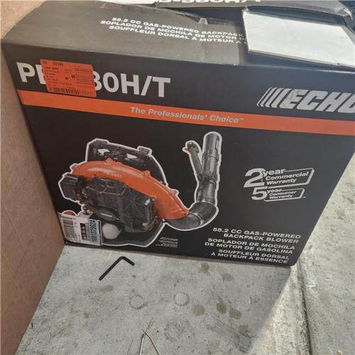 Houston location AS-IS ECHO 216 MPH 517 CFM 58.2cc Gas 2-Stroke Backpack Leaf Blower with Tube Throttle