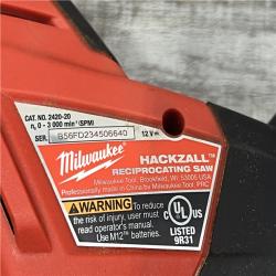 AS-IS Milwaukee M12 12V Brushed Cordless HACKZALL Reciprocating Saw Kit