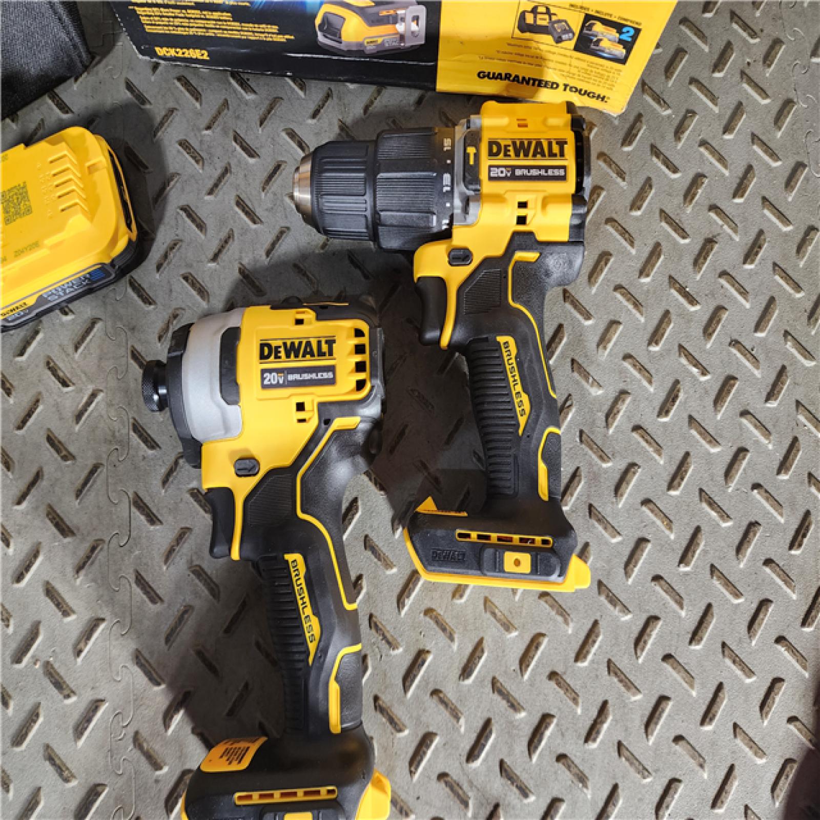 HOUSTON LOCATION - AS-IS (APPEARS LIKE NEW) 20V MAX Lithium-Ion Cordless 2-Tool Combo Kit with (2) POWERSTACK 1.7Ah Batteries and Charger