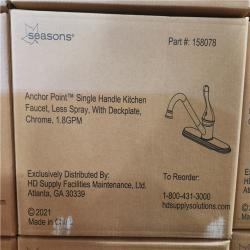 Phoenix Location Seasons Anchor Point Single Handle Kitchen Faucet Less Spray With Deckplate Chrome 1.8GPM (60 Lot)