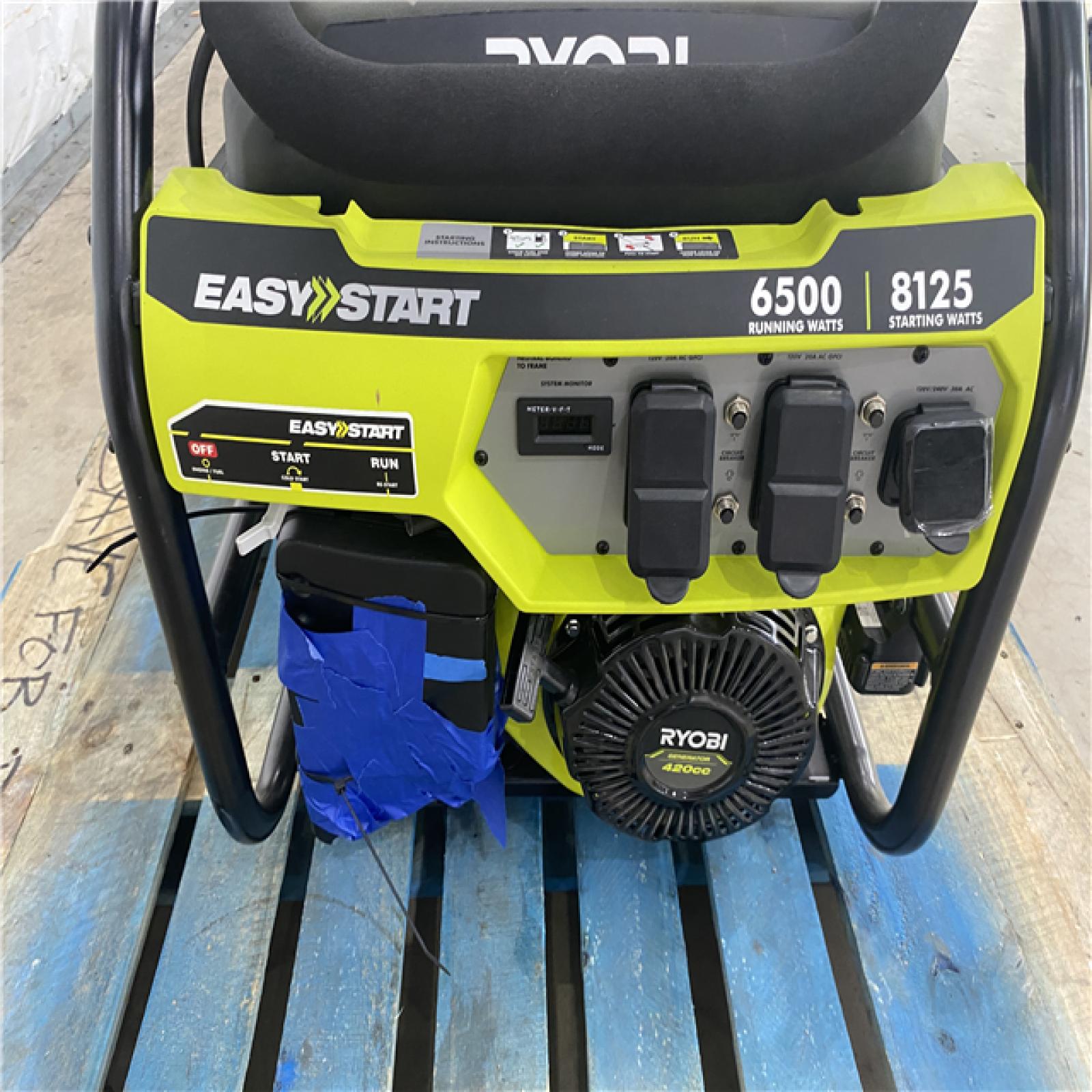 Houston Location - AS-IS Ryobi Easy Start 6,500 Running Watts 8,125 Starting Watts Generator