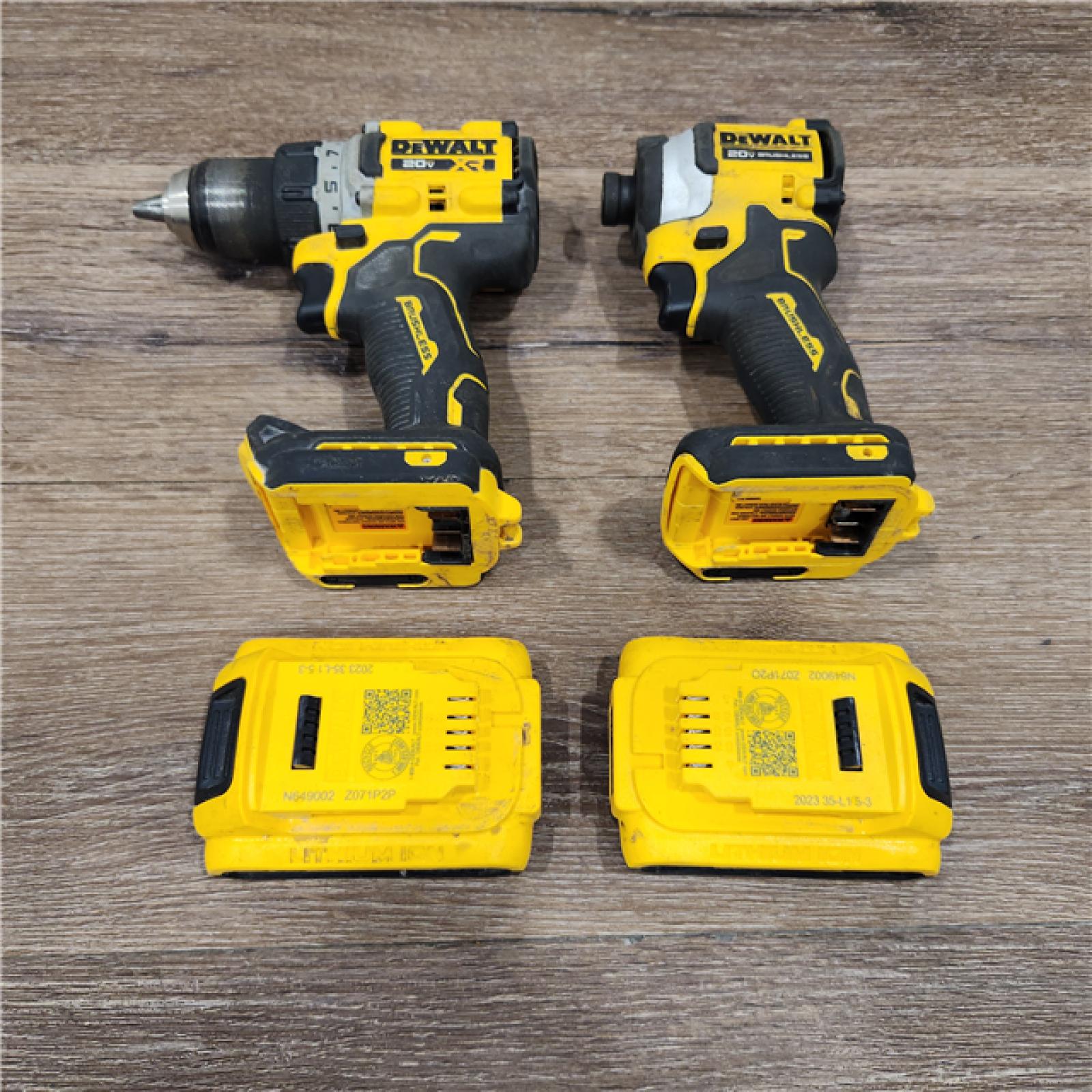 AS-IS 20V MAX XR Cordless Drill/Driver, ATOMIC Impact Driver 2 Tool Combo Kit, (2) 2.0Ah Batteries, Charger, and Bag