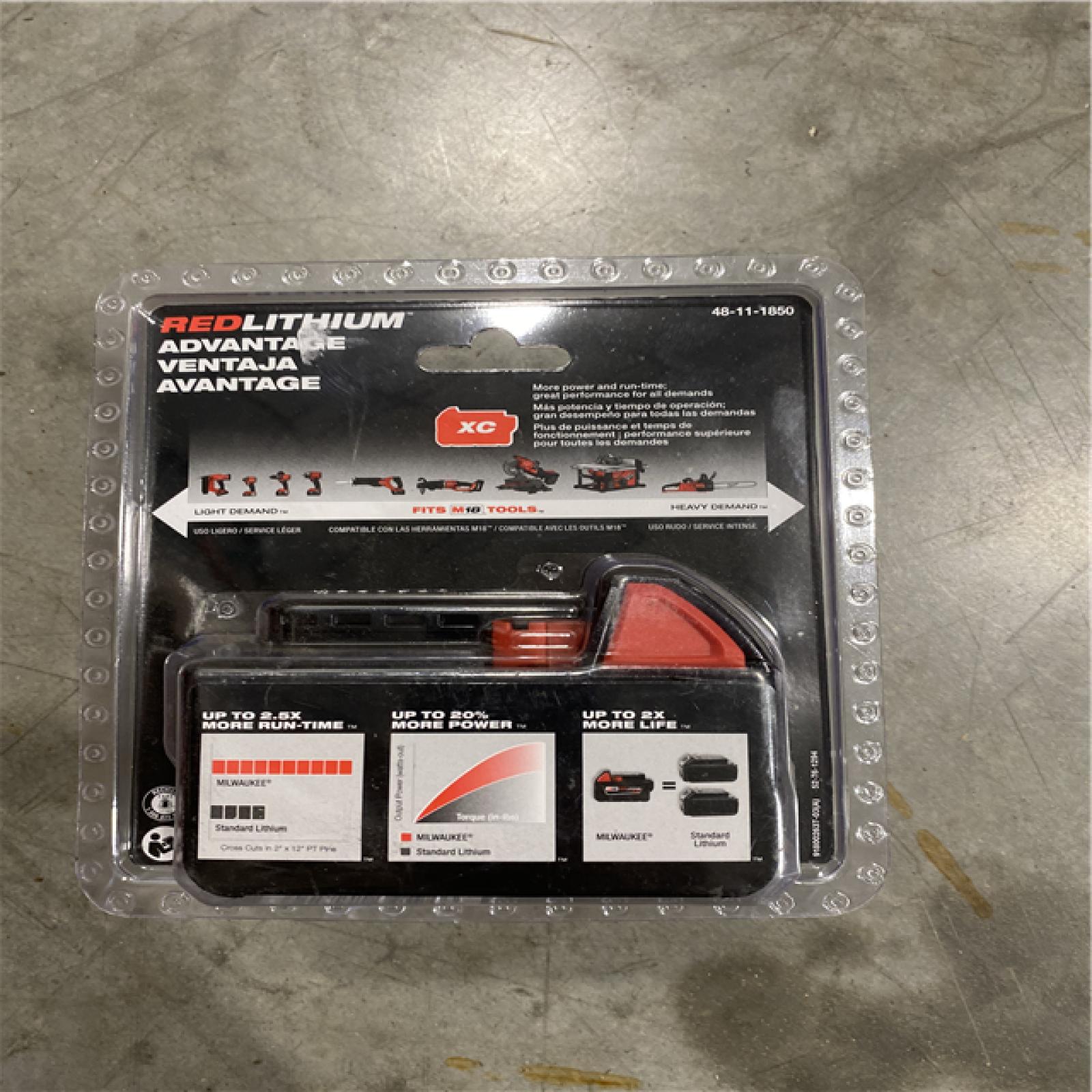 NEW! - Milwaukee M18 18-Volt 5.0 Ah Lithium-Ion XC Extended Capacity Battery Pack