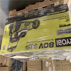 DALLAS LOCATION - RYOBI 80V HP Brushless Battery Cordless Electric 30 in. Multi-Blade Lawn Mower with Battery and Charger