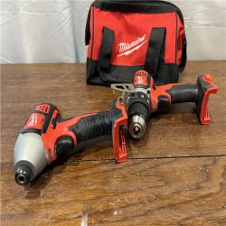 AS-ISMilwaukee M18 18V Cordless Brushed 2 Tool Drill/Driver and Impact Driver Kit