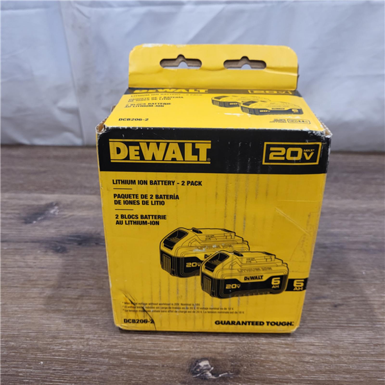 AS-IS DEWALT DCB206-2 6.0Ah 20V MAX Battery (2 Pack)