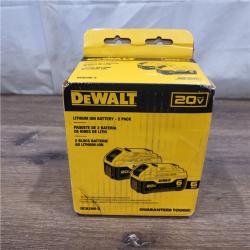 AS-IS DEWALT DCB206-2 6.0Ah 20V MAX Battery (2 Pack)