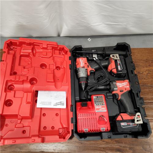 AS-IS M18 FUEL 18V Lithium-Ion Brushless Cordless Hammer Drill and Impact Driver Combo Kit (2-Tool) with 2 Batteries