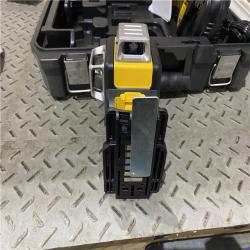 Houston location AS-IS DEWALT 12V MAX Lithium-Ion 100 Ft. Green Self-Leveling 3-Beam 360 Degree Laser Level with 2.0Ah Battery, Charger and Case