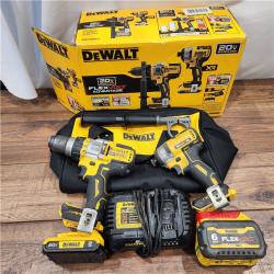 AS-IS 20V MAX Cordless Brushless Hammer Drill/Driver 2 Tool Combo Kit with FLEXVOLT ADVANTAGE