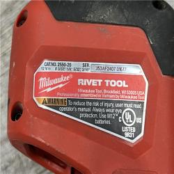 AS-IS MILWAUKEE M12 12-Volt Lithium-Ion Cordless Rivet Tool (Tool-Only)