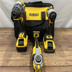 AS IS DEWALT 20-Volt Lithium-Ion Cordless 3-Tool Combo Kit with FLEXVOLT 9 Ah and 20V 6 Ah Batteries and Charger