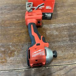 AS-ISMilwaukee 2953-20 18V Lithium-Ion Brushless Cordless 1/4   Hex Impact Driver Bare Tool  Red