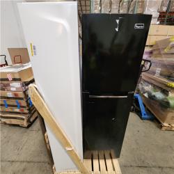 Phoenix Location Magic Chef 10.1 cu. ft. Top Freezer Refrigerator in Black and Bootz Industries Maui 60 in. x 30 in. Soaking Bathtub with Right Drain in White Pallet