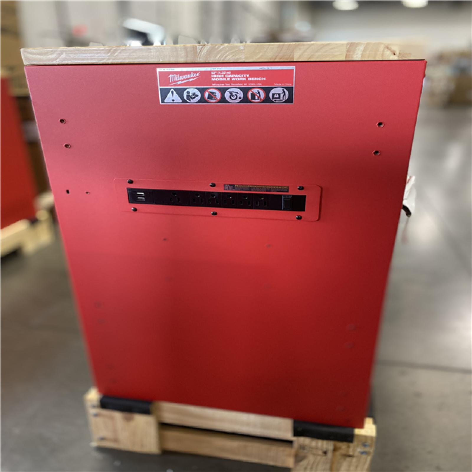 DALLAS LOCATION - Milwaukee Tool Storage 52 in. W Heavy Duty Red Mobile Workbench Cabinet