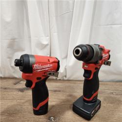 AS-IS Milwaukee 3497-22 12V Brushless Hammer Drill and Impact Driver Combo Kit