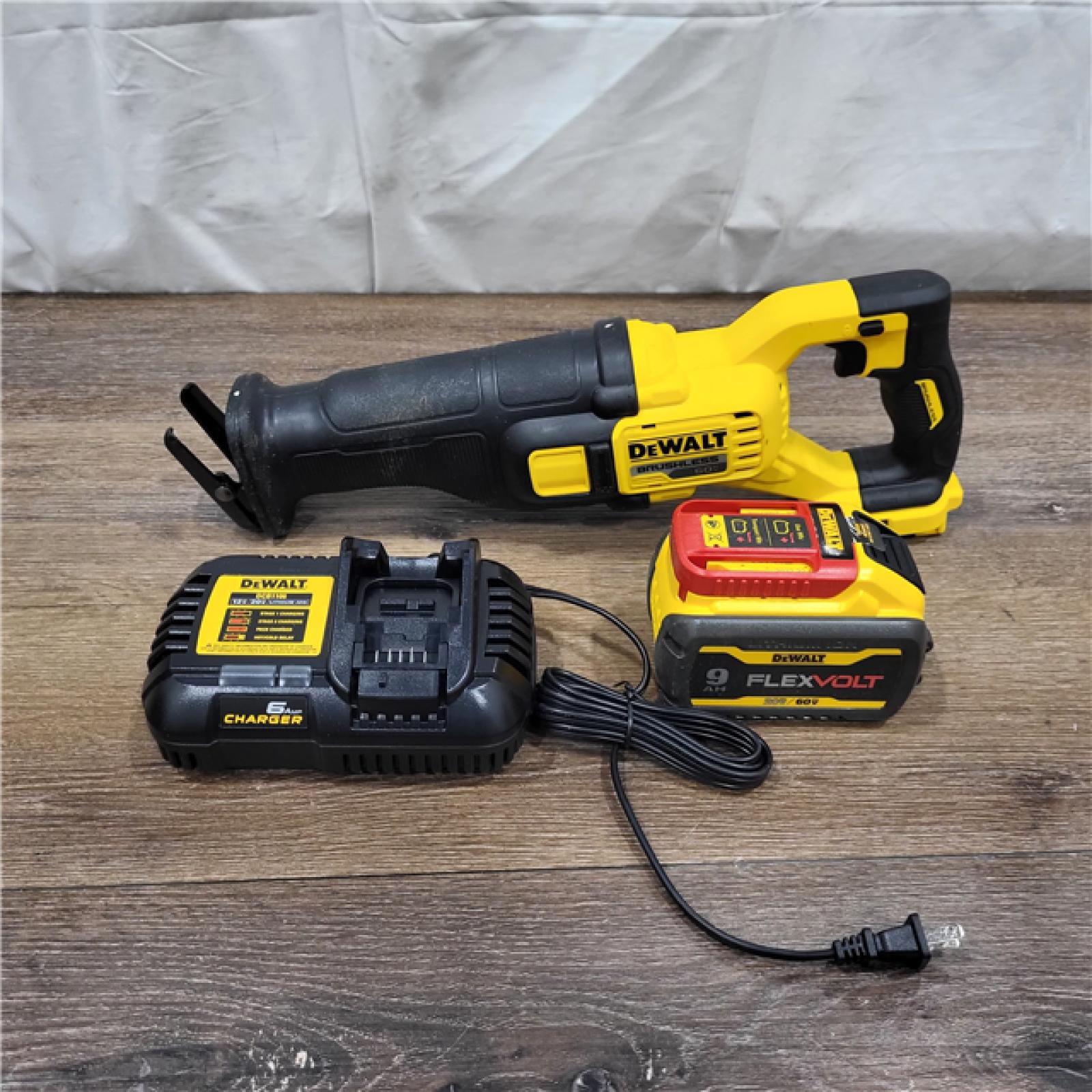 AS-IS FLEXVOLT 60V MAX Cordless Brushless Reciprocating Saw with (1) FLEXVOLT 9.0Ah Battery