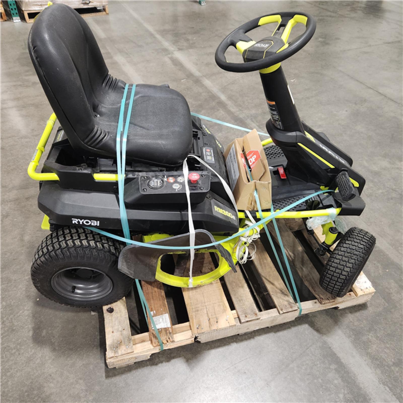 Dallas Location - RYOBI As-Is 30 Electric Riding Lawn Mower