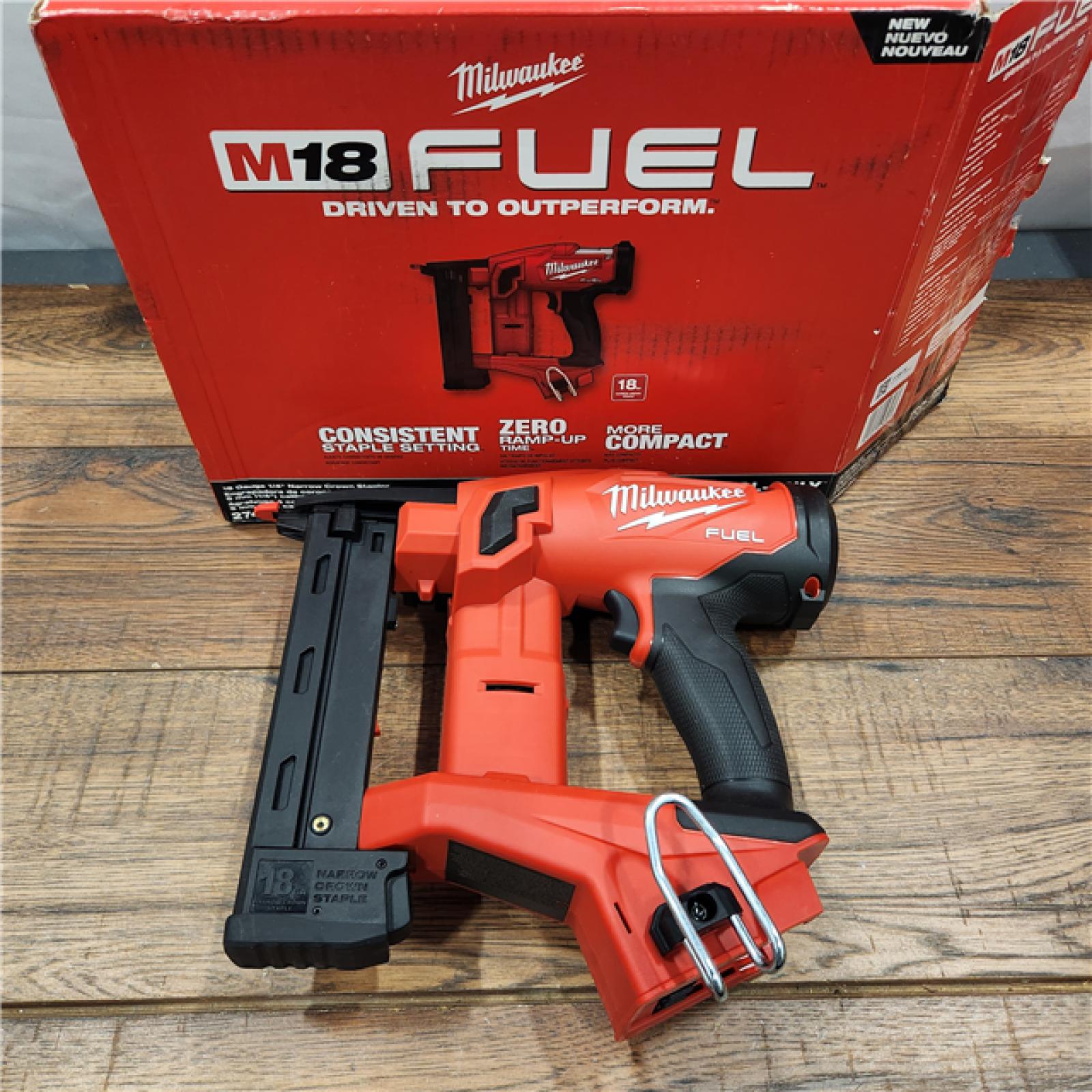 AS-IS M18 FUEL 18-Volt Lithium-Ion Brushless Cordless 18-Gauge 1/4 in. Narrow Crown Stapler (Tool-Only)