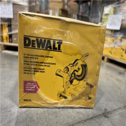 DALLAS LOCATION - DEWALT 15 Amp Corded 12 in. Double Bevel Sliding Compound Miter Saw, Blade Wrench and Material Clamp