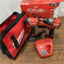 AS-IS Milwaukee 3497-22 12V Brushless Hammer Drill and Impact Driver Combo Kit