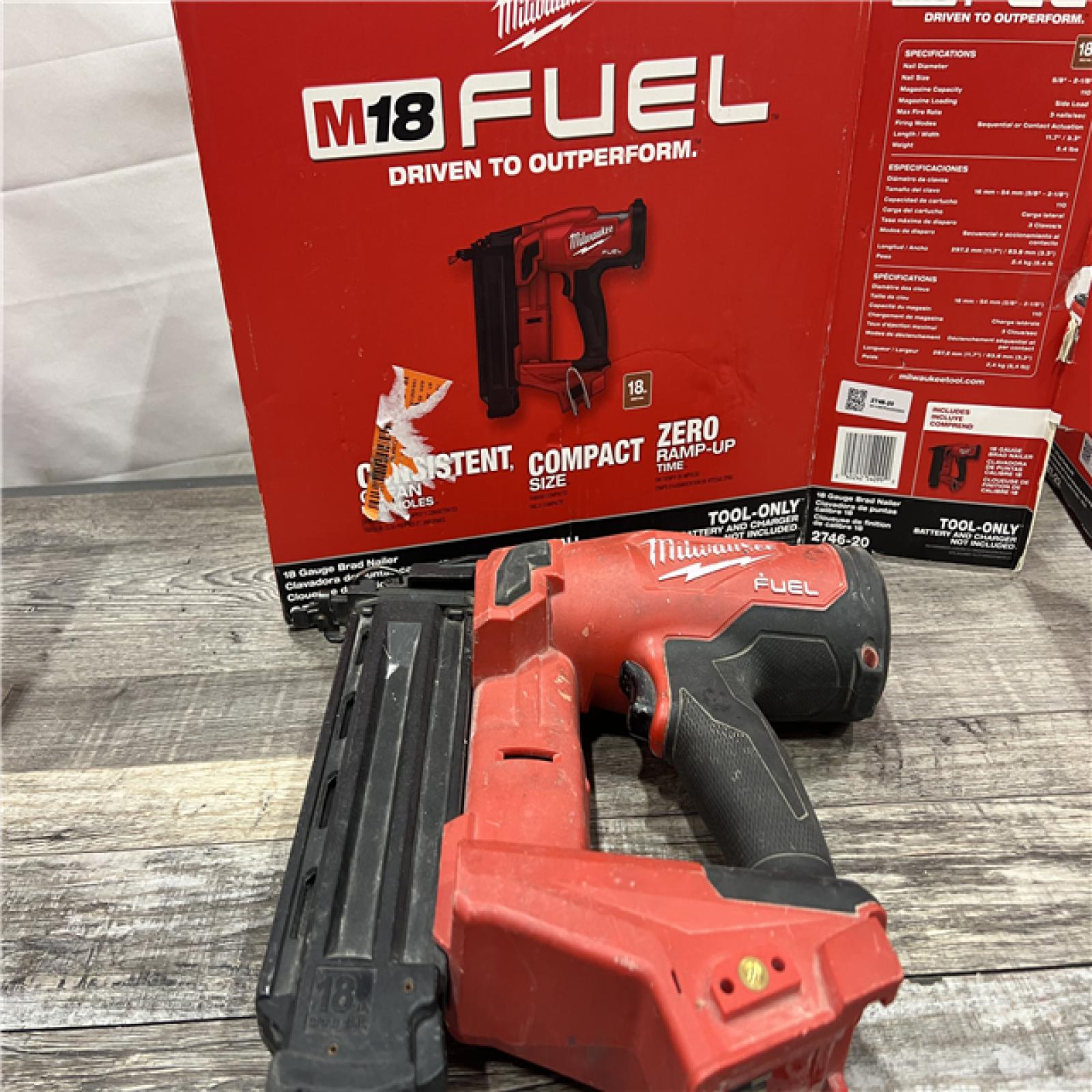 AS-IS Milwaukee M18 FUEL 18 Gauge Brad Nailer