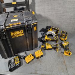 HOUSTON LOCATION - AS-IS Dewalt 20-Volt MAX ToughSystem Lithium-Ion 5-Tool Cordless Combo Kit