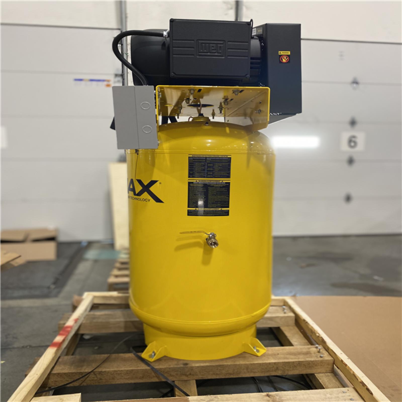 DALLAS LOCATION - EMAX 80 Gal. 7.5 HP 3-Cylinder 1-Phase 175 PSI Silent Air Electric Air Compressor with Isolator Pads and Auto Drain