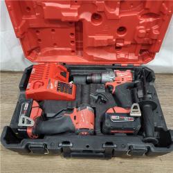 AS-IS Milwaukee M18 FUEL 18V Lithium-Ion Brushless Cordless Hammer Drill and Impact Driver Combo Kit (2-Tool) with 2 Batteries