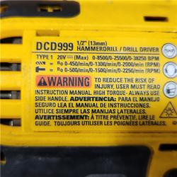 AS-IS Dewalt FLEXVOLT 20 Volt 1/2 in. Brushless Cordless Hammer Drill/Driver Kit (Battery & Charger)