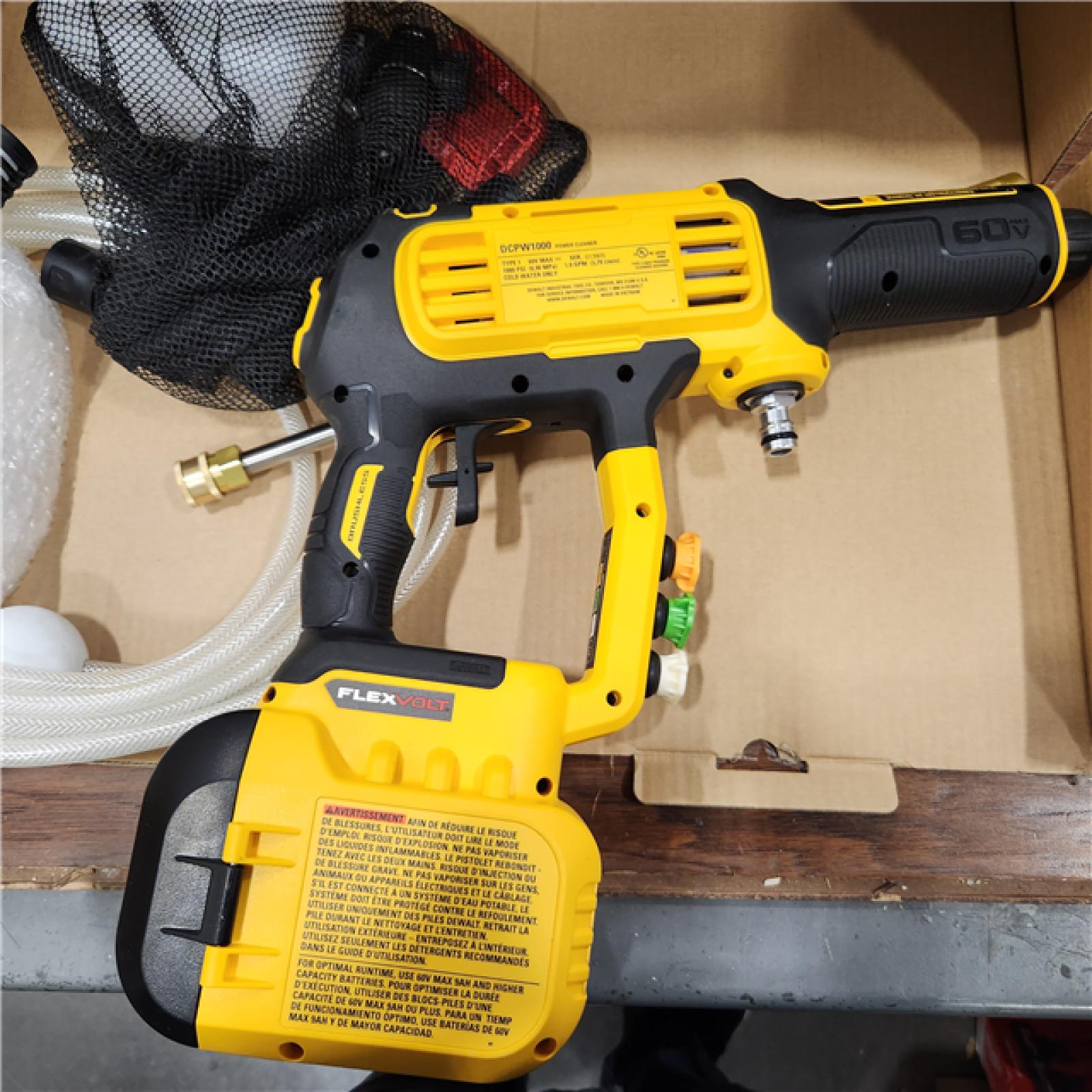 AS-IS FLEXVOLT 60V MAX 1000 PSI 1.0 GPM Cold Water Cordless Battery Power Cleaner (Tool Only)