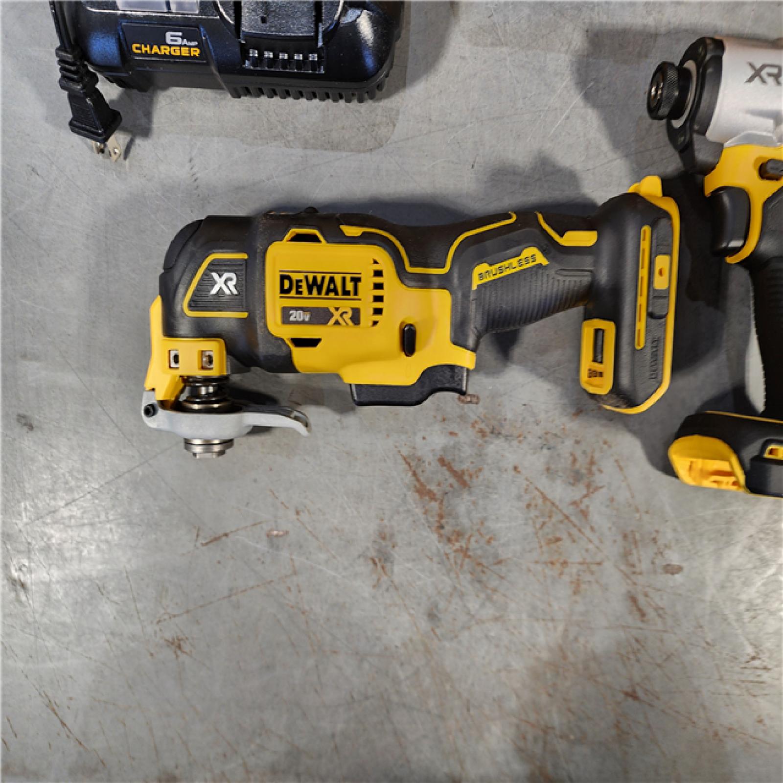 HOUSTON LOCATION - AS-IS (APPEARS LIKE NEW) DEWALT 20-Volt Lithium-Ion Cordless 3-Tool Combo Kit with FLEXVOLT 9 Ah and 20V 6 Ah Batteries and Charger