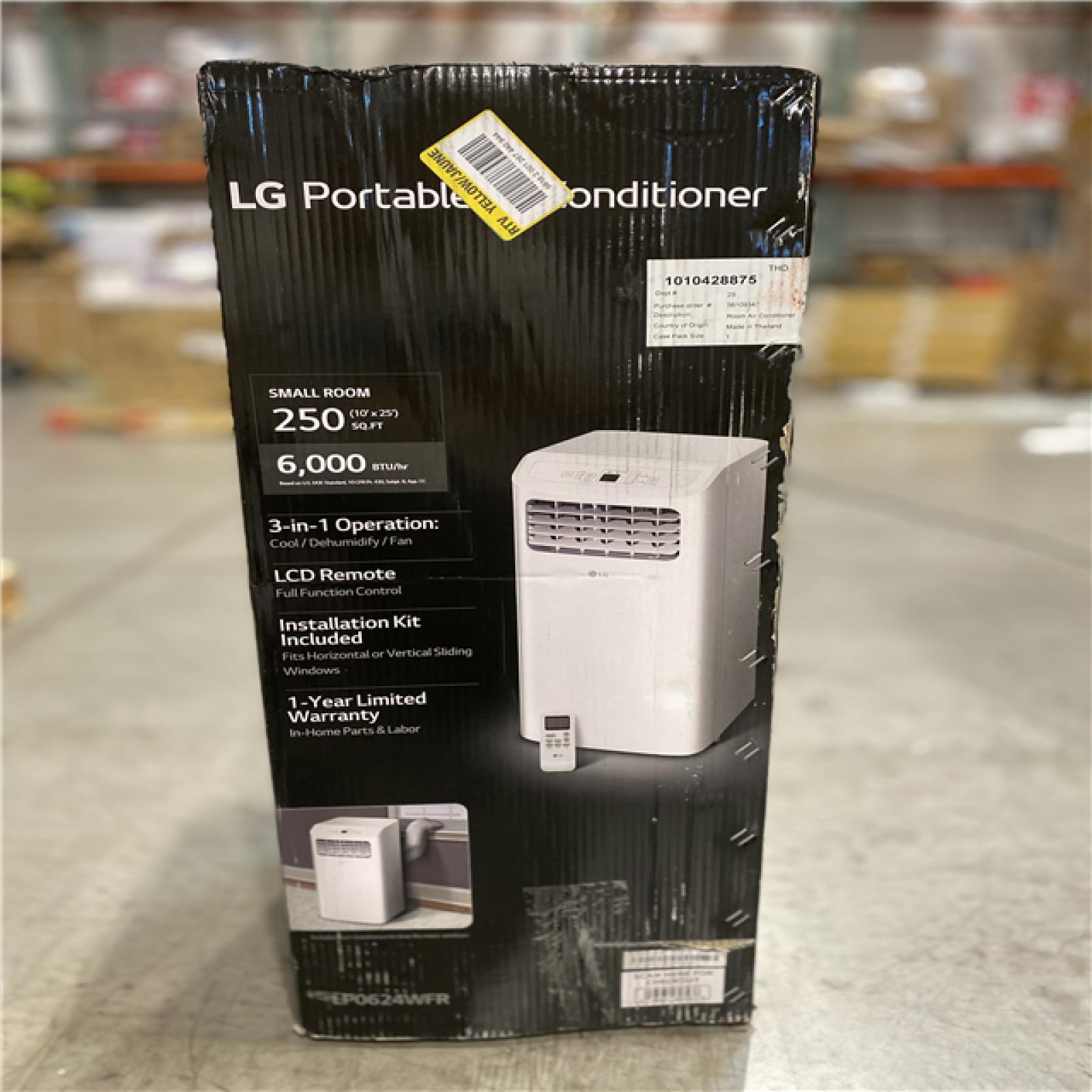 DALLAS LOCATION - LG 6,000 BTU (8,765 BTU ASHRAE) 115-Volt Portable Air Conditioner Cools 250 Sq. Ft. with Dehumidifier and LCD Remote