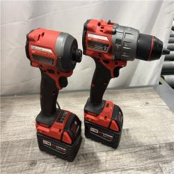 AS-IS MILWAUKEE M18 FUEL 18V Lithium-Ion Brushless Cordless Hammer Drill and Impact Driver Combo Kit (2-Tool) with 2 Batteries