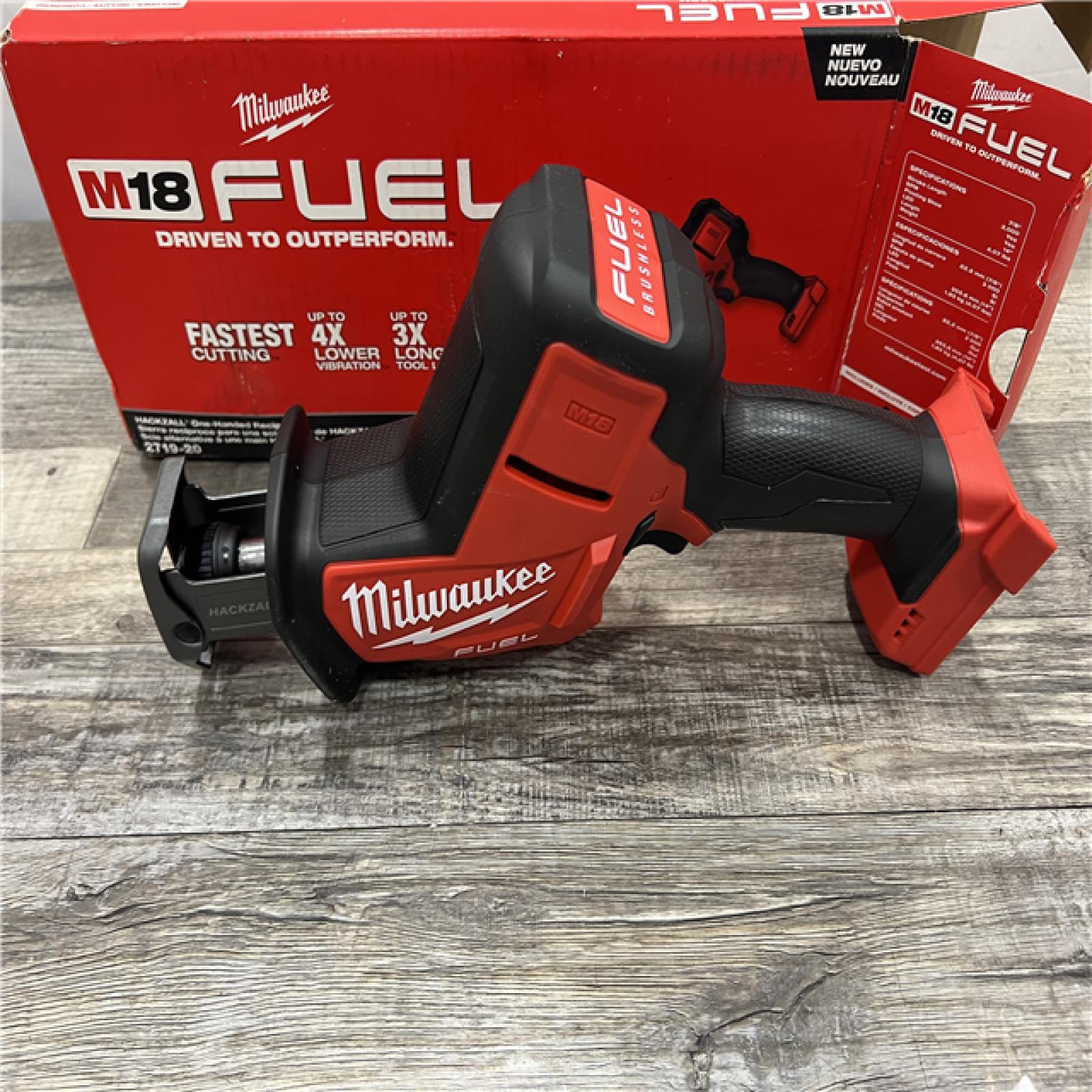 AS-IS MILWAUKEE M18 FUEL 18V Lithium-Ion Brushless Cordless HACKZALL Reciprocating Saw (Tool-Only)