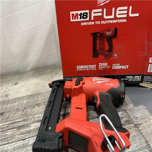 AS-IS MILWAUKEE M18 FUEL 18-Volt Lithium-Ion Brushless Cordless 18-Gauge 1/4 in. Narrow Crown Stapler (Tool-Only)