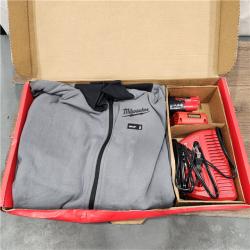 AS-IS Milwaukee M12 12-Volt Cordless Gray Heated Jacket Hoodie Kit (X-Large)