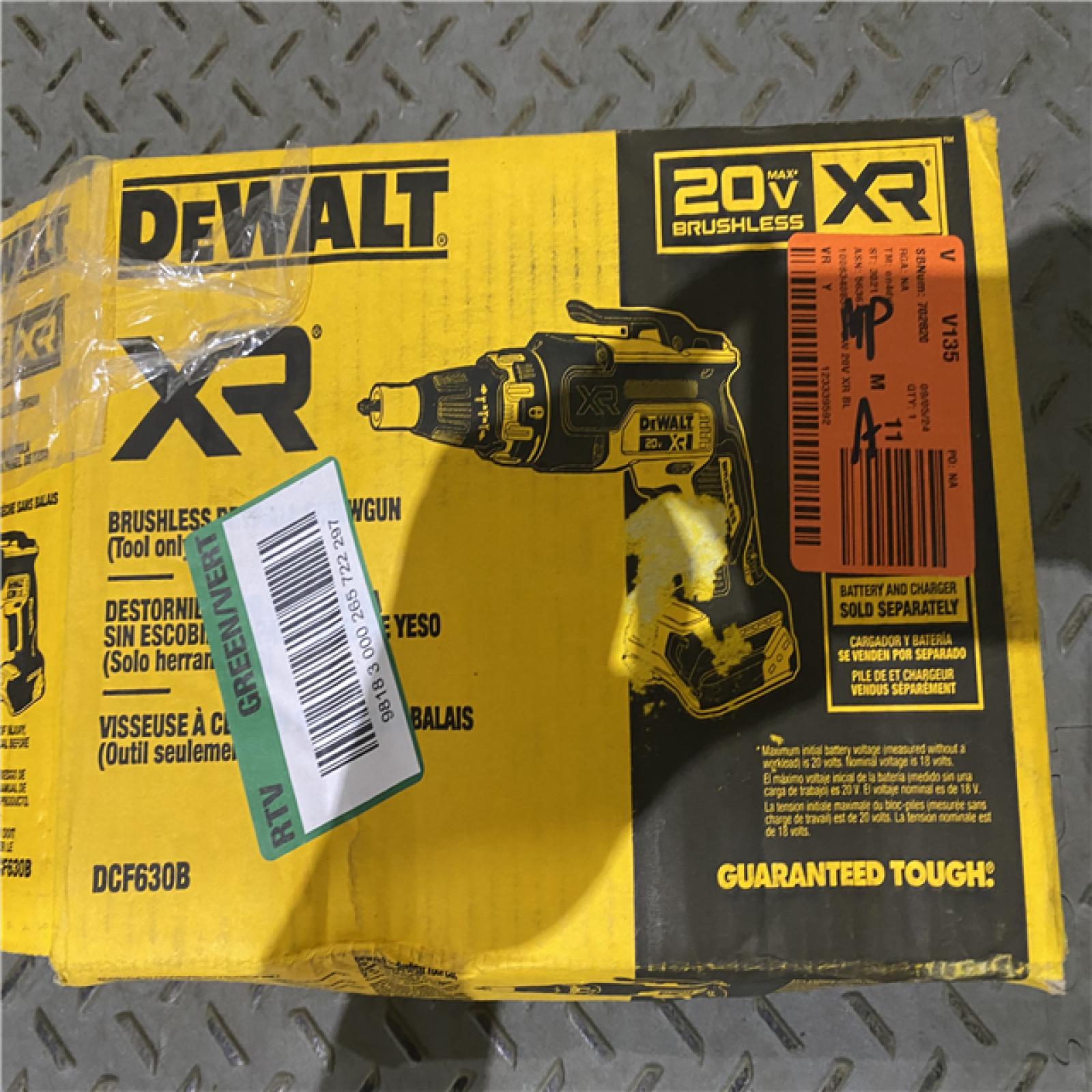 Houston location AS-IS DeWalt DCF630B 20V Cordless Brushless Screw Gun (Tool Only)