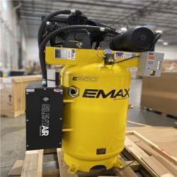 DALLAS LOCATION - EMAX 80 Gal. 7.5 HP 3-Cylinder 1-Phase 175 PSI Silent Air Electric Air Compressor with Isolator Pads and Auto Drain