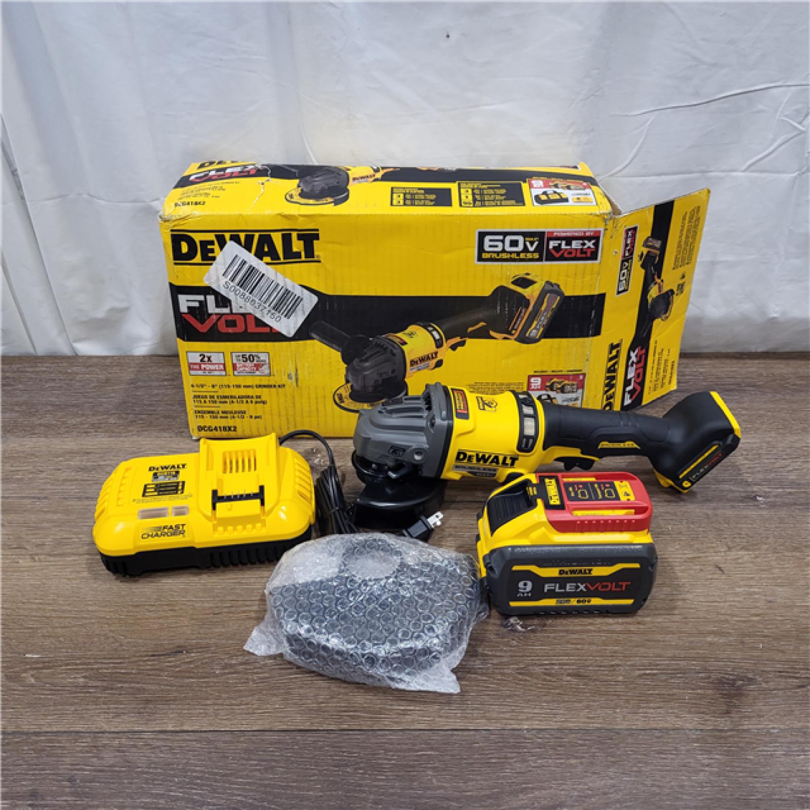 AS-IS DeWalt Flexvolt 60V Max Cordless Grinder  4.5 in; 6 in  Kit  1 KT (115-DCG418X2)