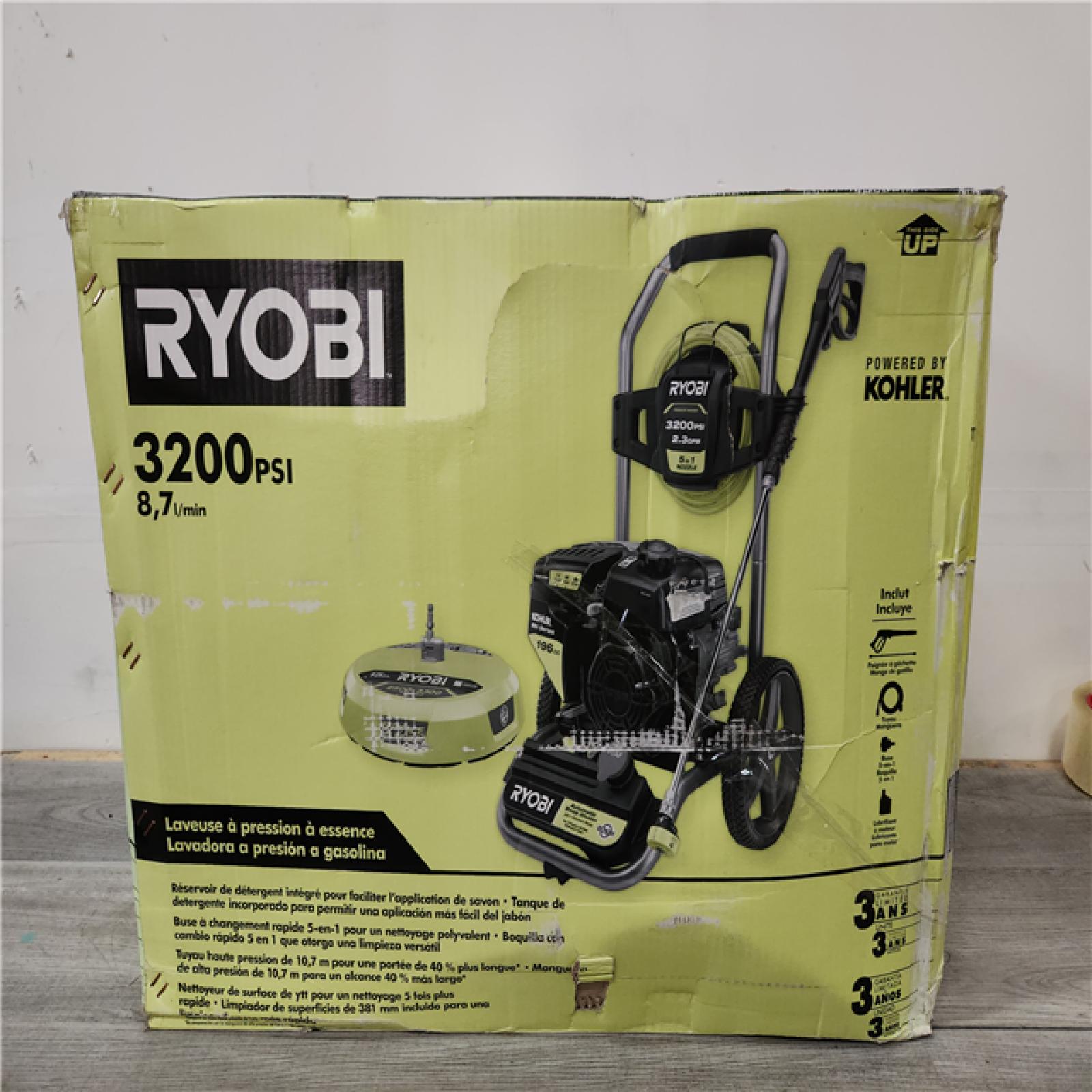 Phoenix Location NEW RYOBI 3200 PSI KOHLER GAS PRESSURE WASHER with 15 Surface Cleaner RY803265