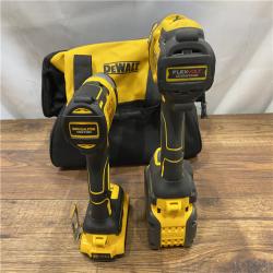 AS IS DEWALT 20V MAX Cordless Brushless Hammer Drill/Driver 2 Tool Combo Kit with FLEXVOLT ADVANTAGE