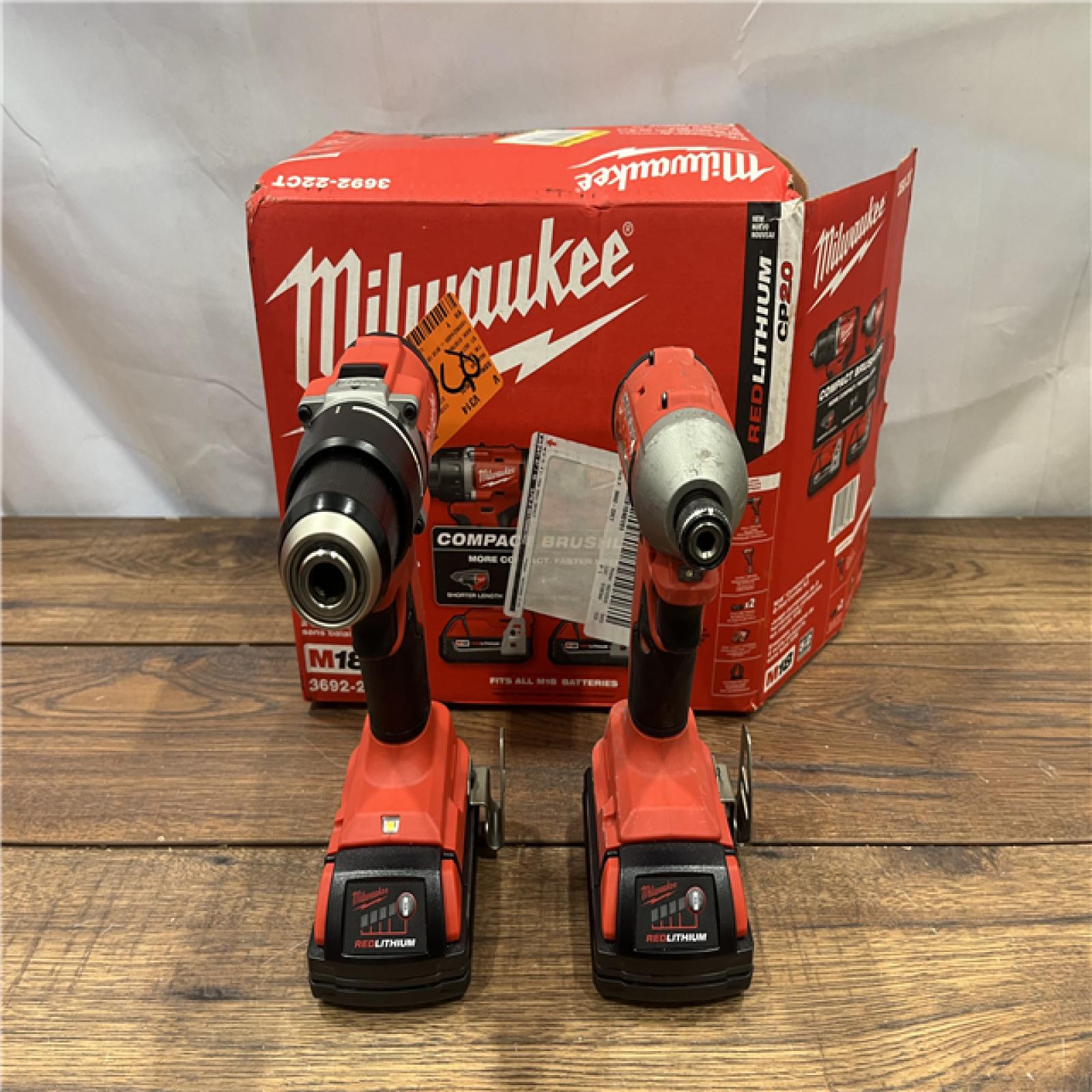 AS-IS Milwaukee M18 Compact Brushless 2-Tool Combo Kit