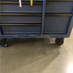 DALLAS LOCATION- Husky Tool Storage Heavy Duty 84 in. W x 24 in. D Matte Blue Mobile Workbench Cabinet