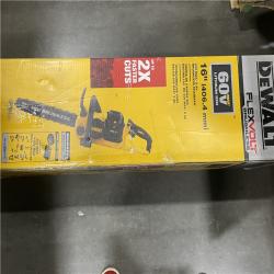 AS-IS DEWALT FLEXVOLT 60V MAX 16in. Brushless Cordless Battery Powered Chainsaw Kit