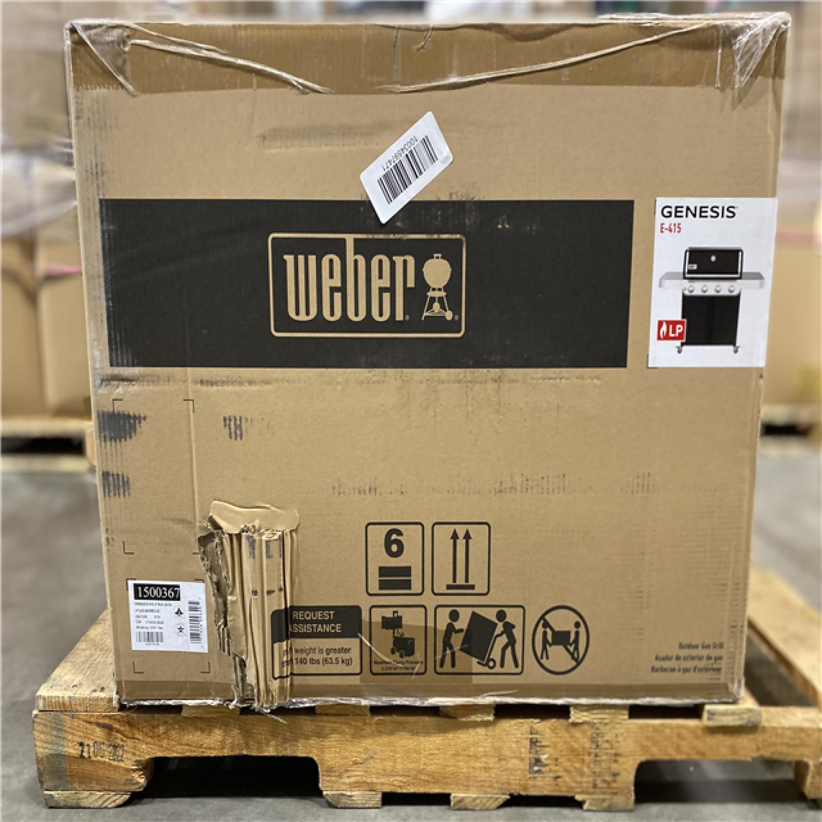 DALLAS LOCATION - Weber Genesis E-415 4-Burner Liquid Propane Gas Grill in Black