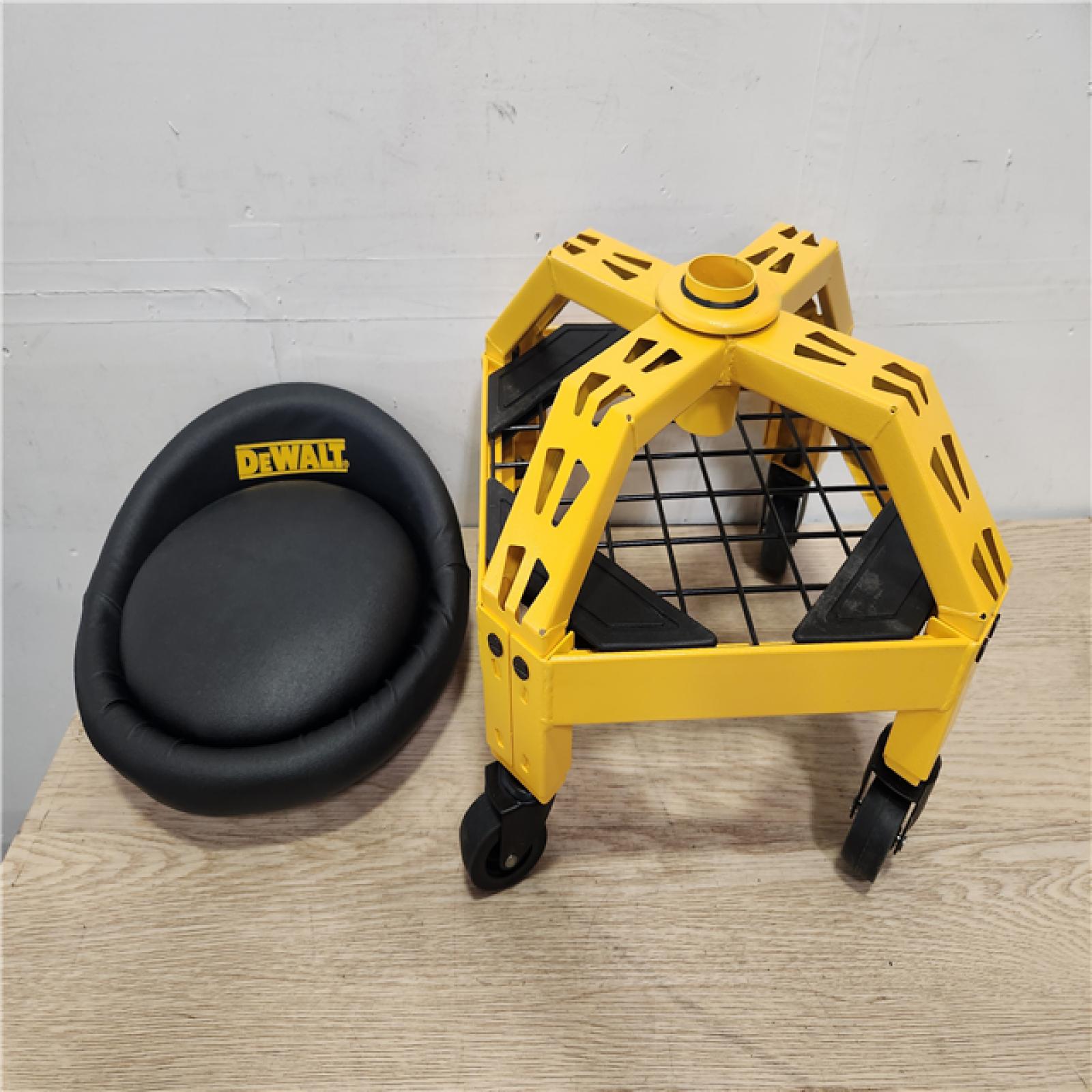 Phoenix Location NEW DEWALT 24 in. H x 16 in. W x 16 in. D Adjustable Shop Stool with Casters