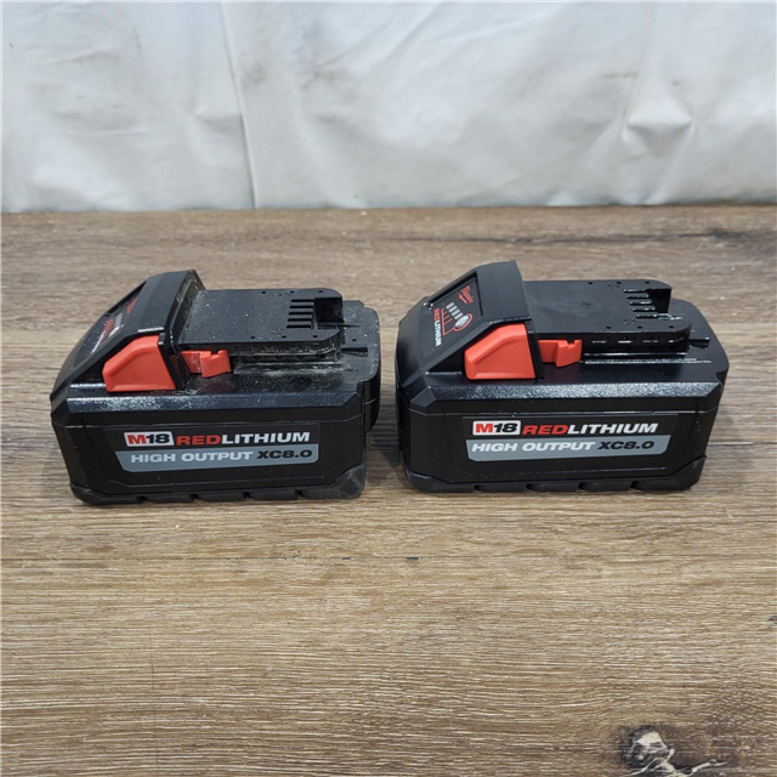 AS-IS Milwaukee M18 18-Volt Lithium-Ion HIGH OUTPUT XC 8.0Ah Battery ( 2 PACKS)