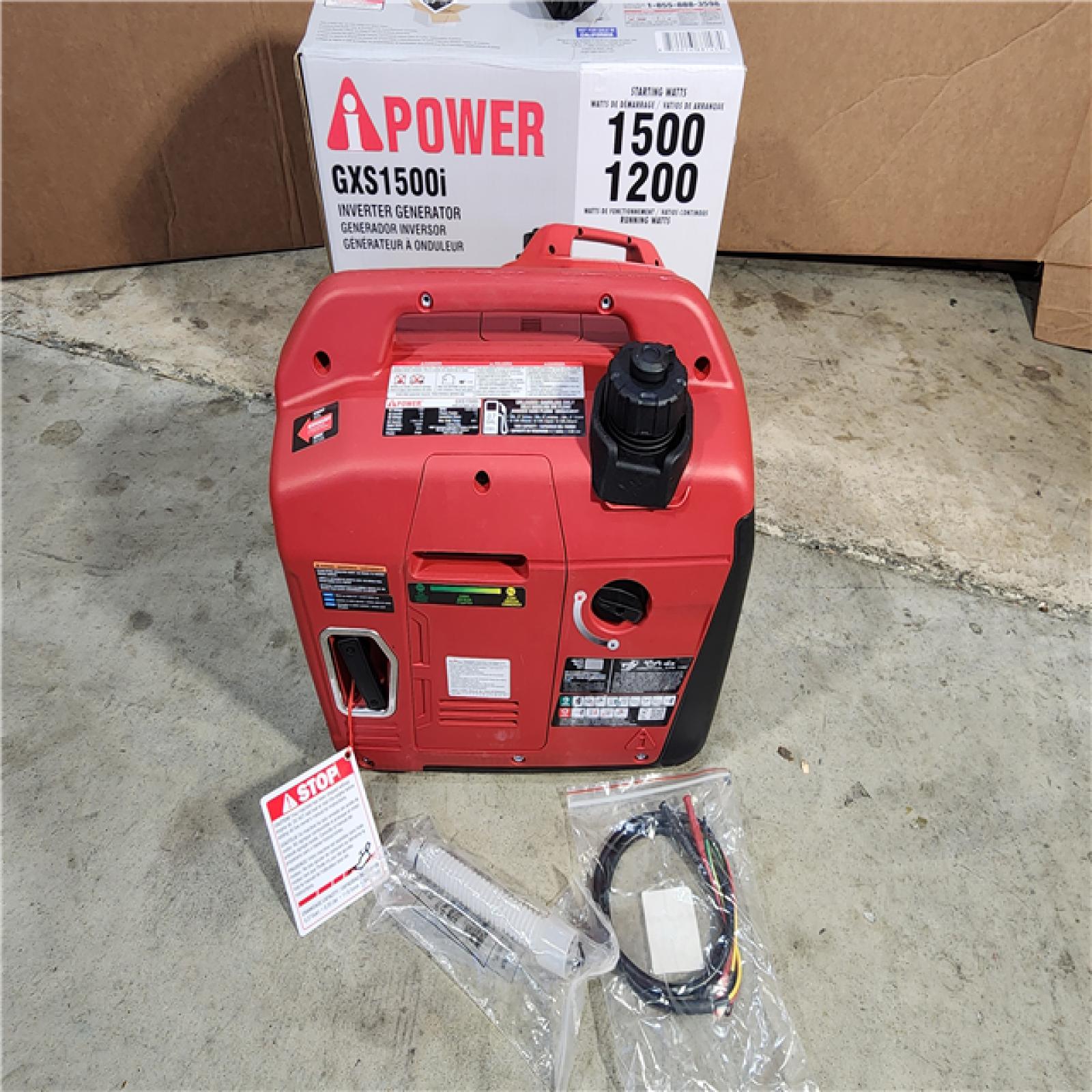 HOUSTON LOCATION - AS-IS 1500-Watt Recoil Start Gasoline Powered Ultra-Light Inverter Generator with 60cc OHV Engine and CO Sensor Shutdown